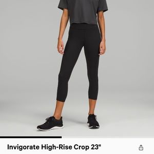 NWOT Lululemon align sold out Invigorate high rise crop 23” size 4